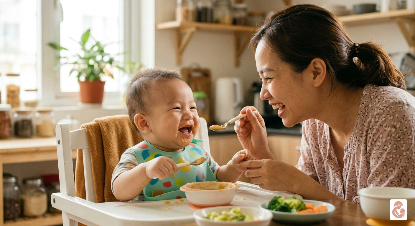 bé ăn dặm vui vẻ và khỏe mạnh