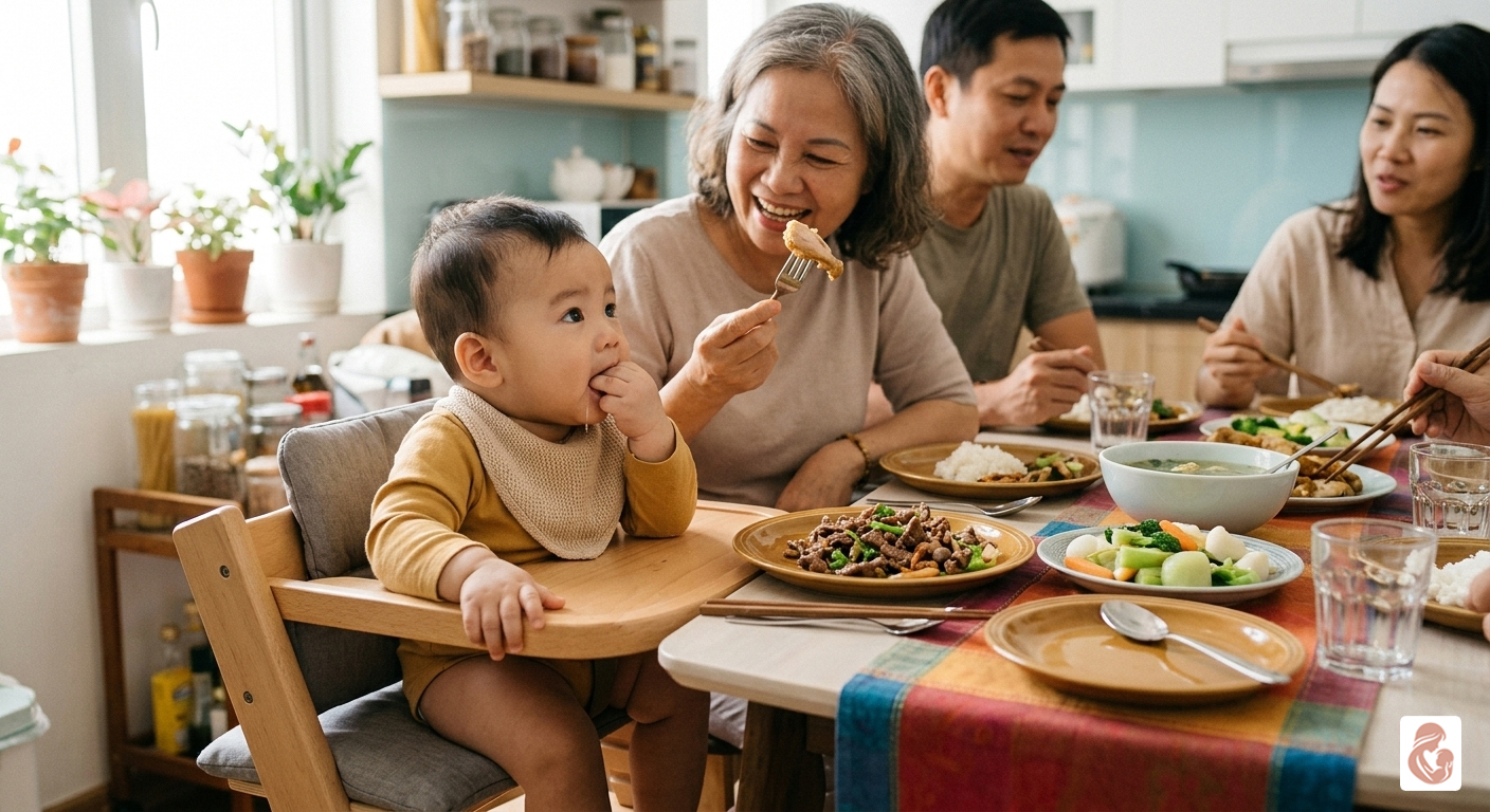 dấu hiệu bé sẵn sàng ăn dặm