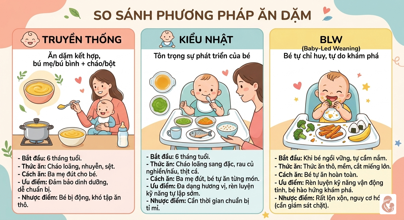 so-sánh-phương-pháp-ăn-dặm-cho-bé