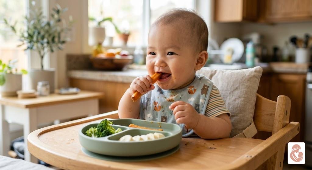 Bé 8 tháng ăn dặm 2 bữa mỗi ngày