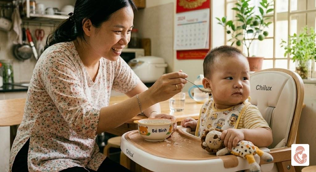 Bé bị ép ăn khi ăn dặm