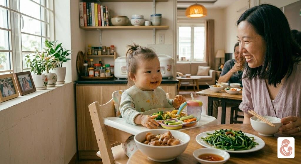 dấu hiệu bé sẵn sàng ăn dặm
